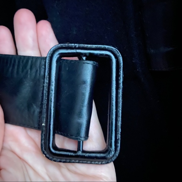 Mackage black wool, cashmere, and leather coat - Picture 9 of 9